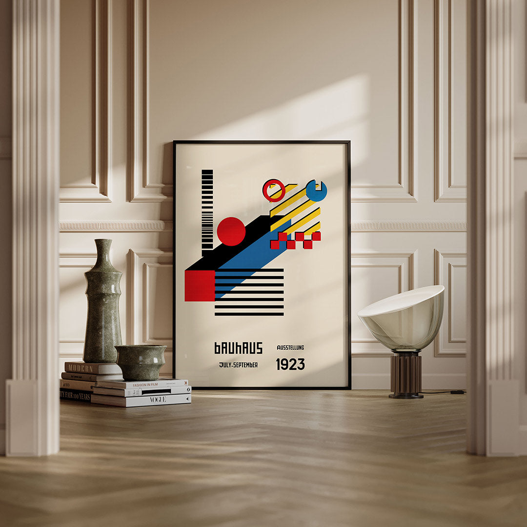 Vormen en vlakkenspel – moderne Bauhaus wandkunst als poster