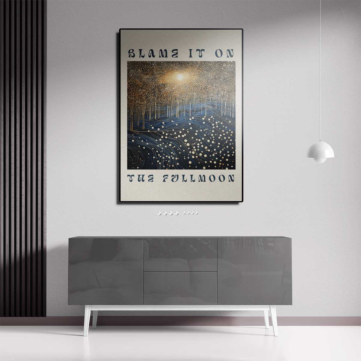 Blame It on the Full Moon – staand kunstwerk voor modern interieur