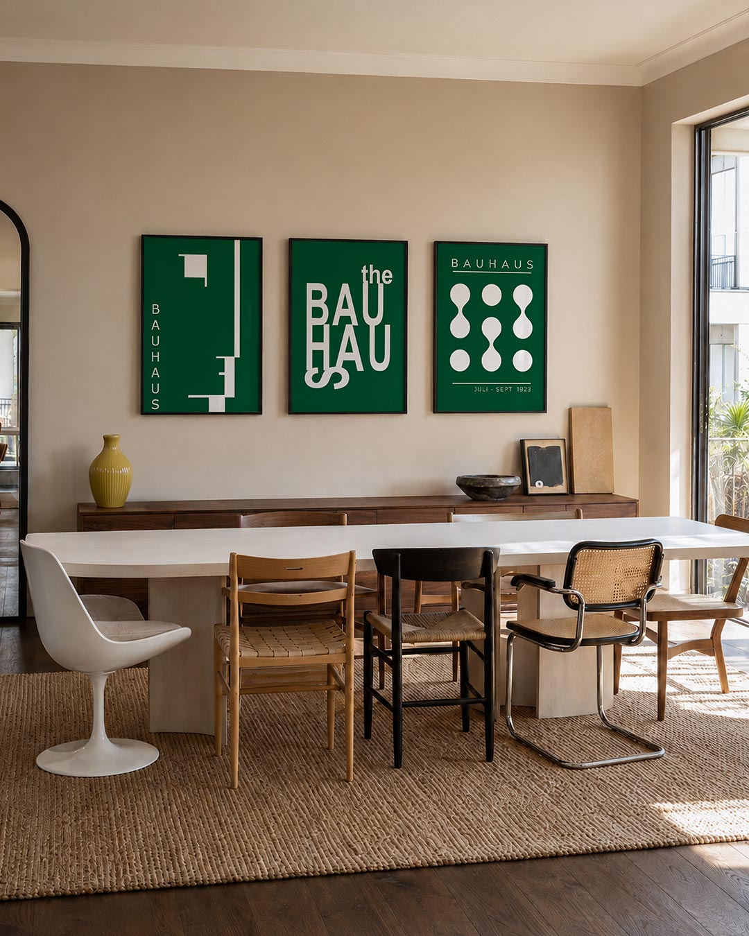 Abstract posterset – tweede productweergave – een abstracte posterset met donkere tinten en een rustige visuele opbouw.