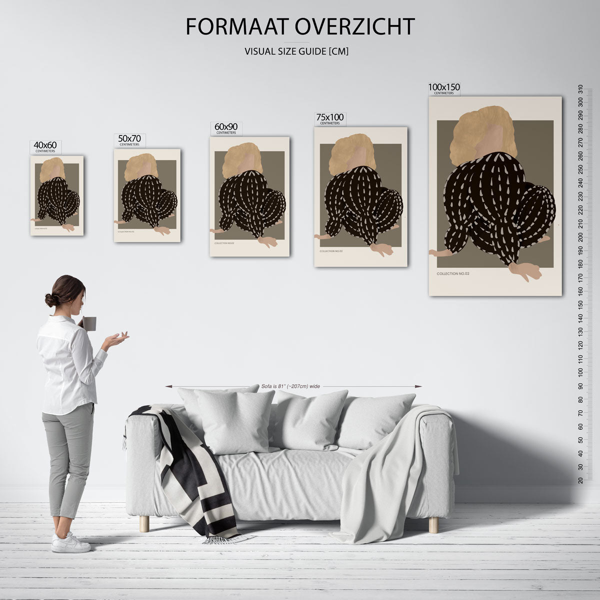 Gestileerde vormen – staande wanddecoratie van WallArtistic