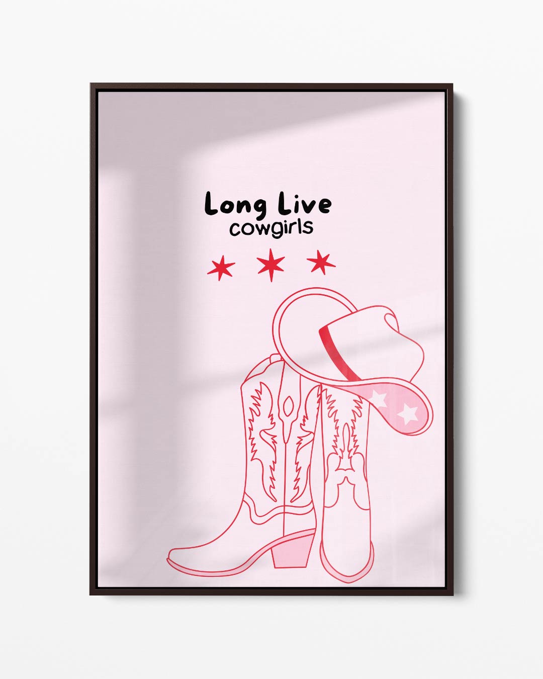 Long Live Cowgirls Poster – portret kunstwerk als wanddecoratie