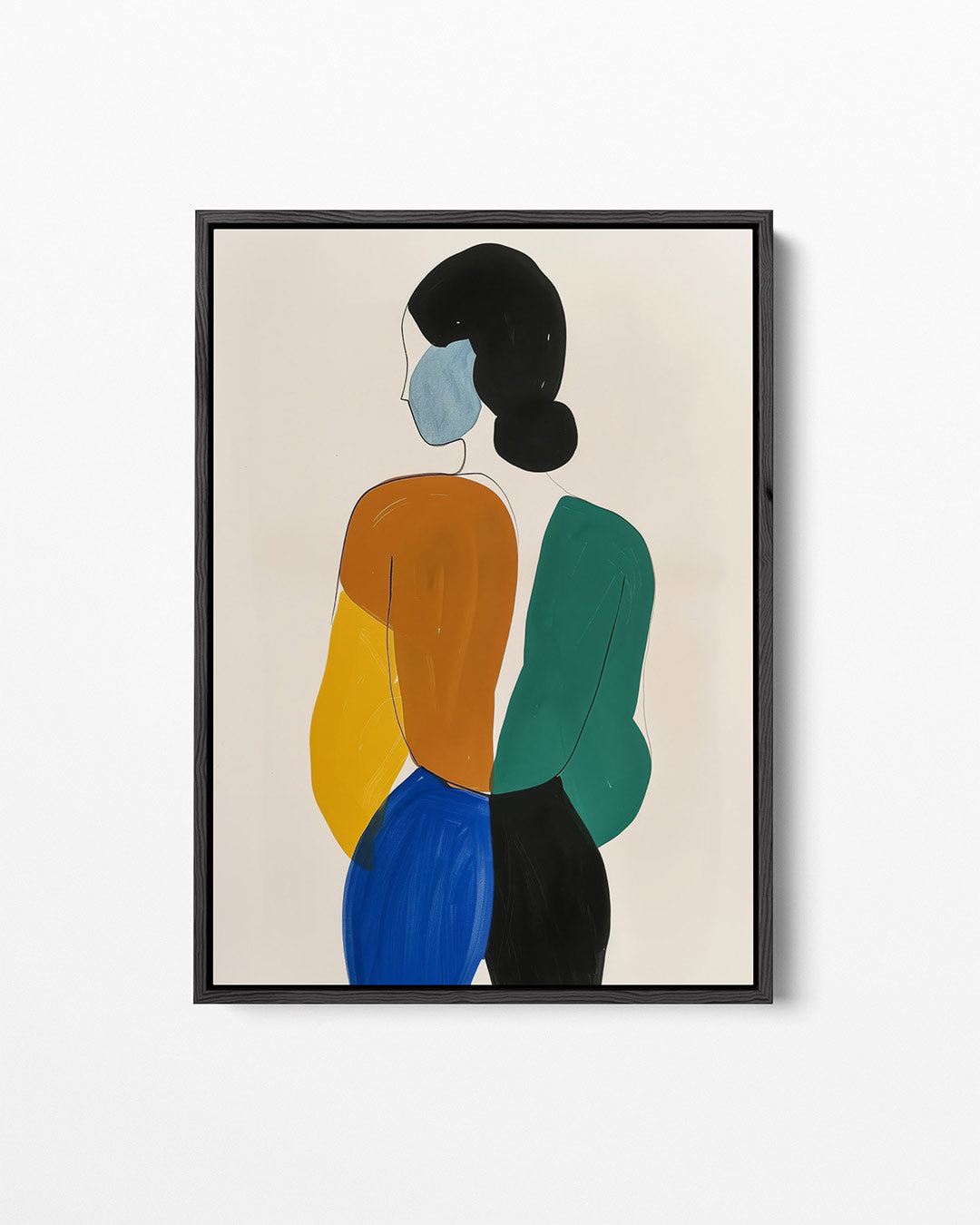 Kleurrijke figuren – staand wanddecoratie kunstwerk