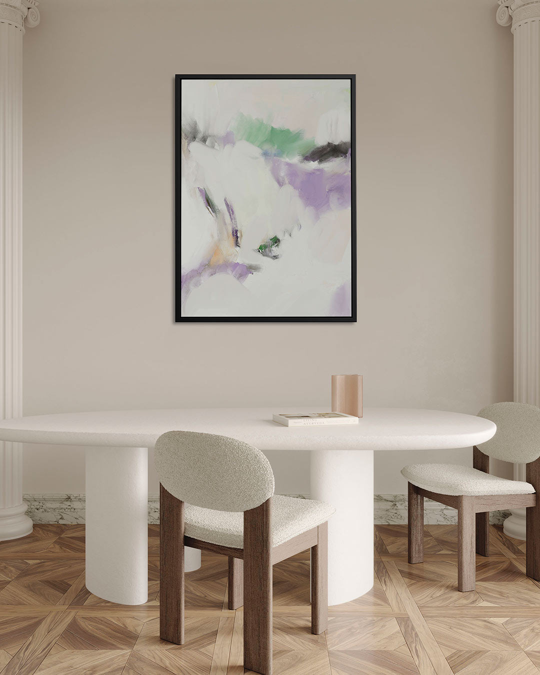 Zachte kleurencompositie – staand wanddecoratie kunstwerk
