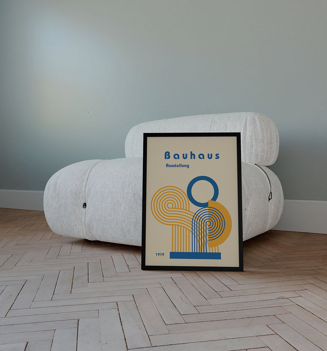 Vorm en kleur – staande Bauhaus poster voor aan de muur