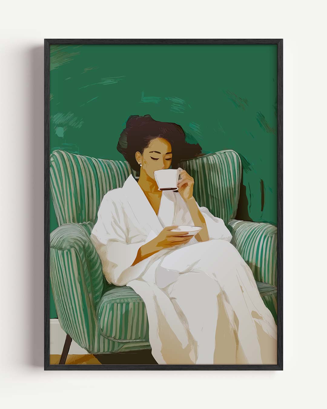 Ontspannen Ochtendmoment – zomer portret poster als wanddecoratie