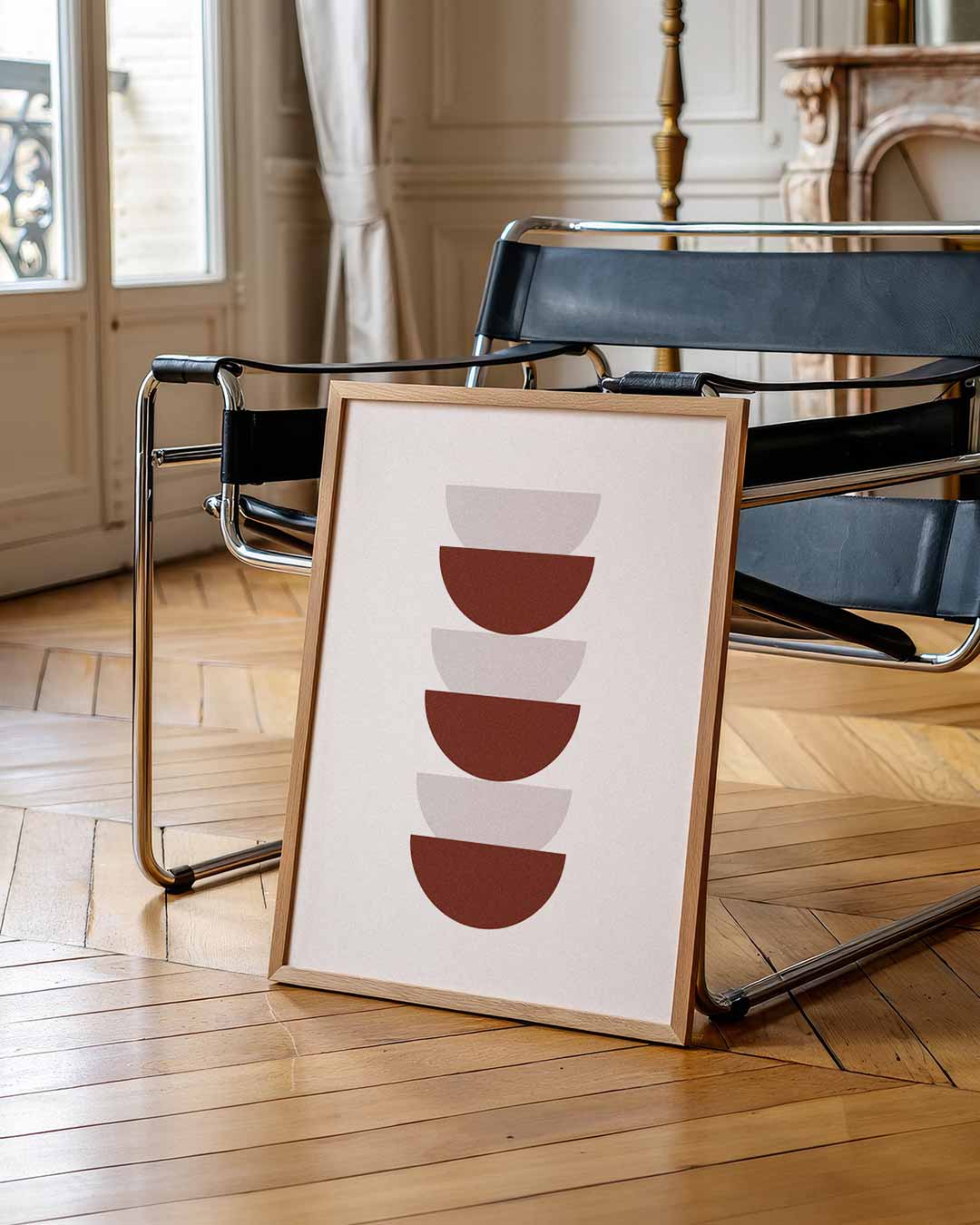 Moderne Geometrische Kunstposter – staande abstracte wanddecoratie van WallArtistic