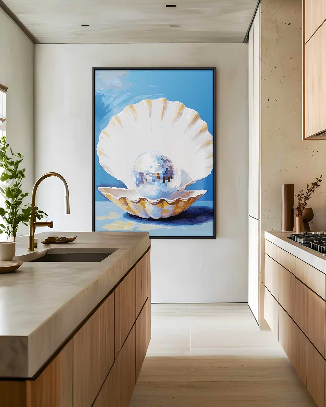 Parel van de Disco – canvas wanddecoratie in portret formaat