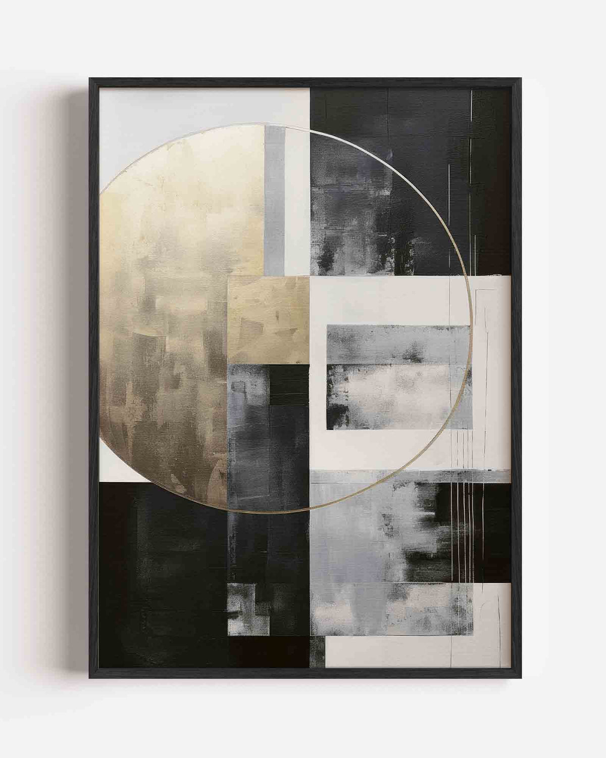 Geometrische vormen – zacht abstracte portret poster als wanddecoratie