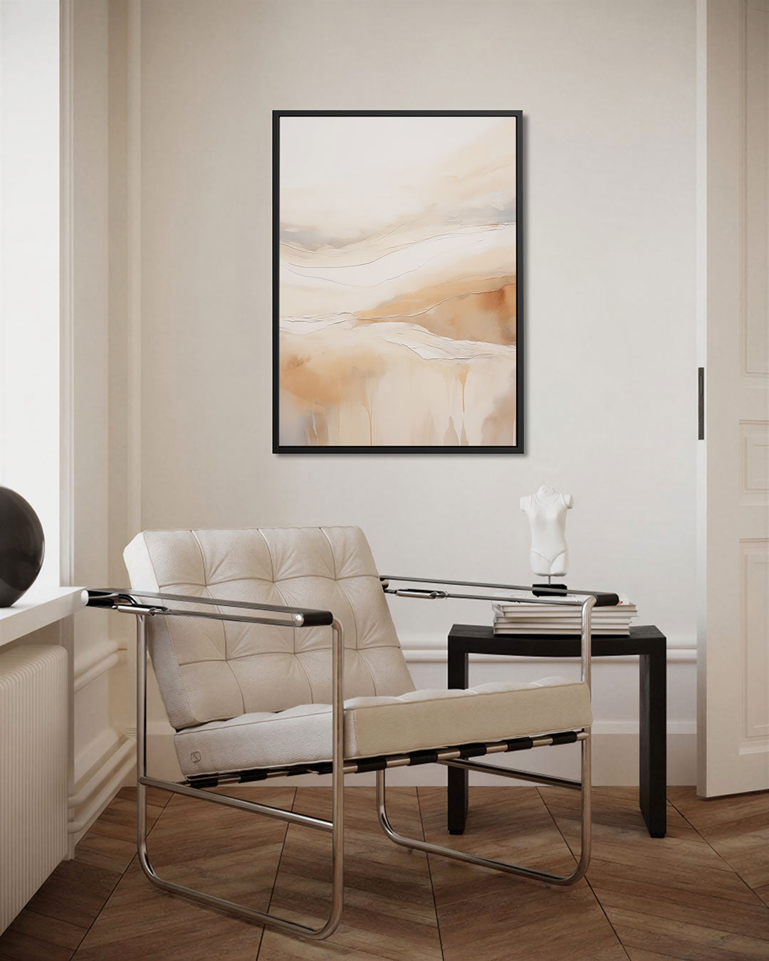Zachte aardetinten – staand wanddecoratie kunstwerk