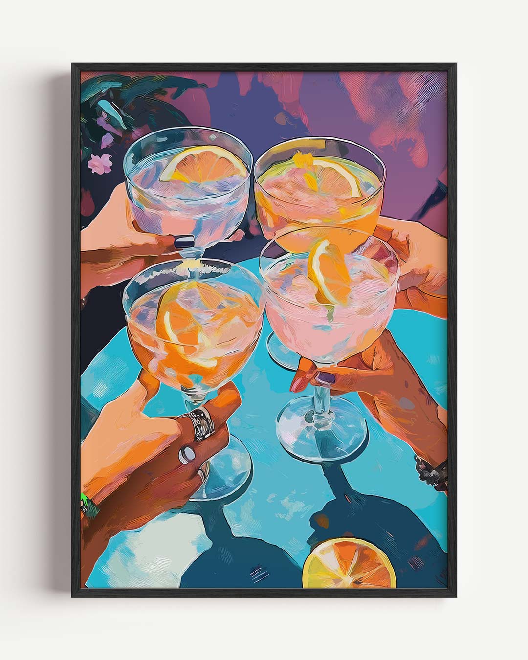 Vrolijke Zomer Cheers – keuken portret poster als wanddecoratie