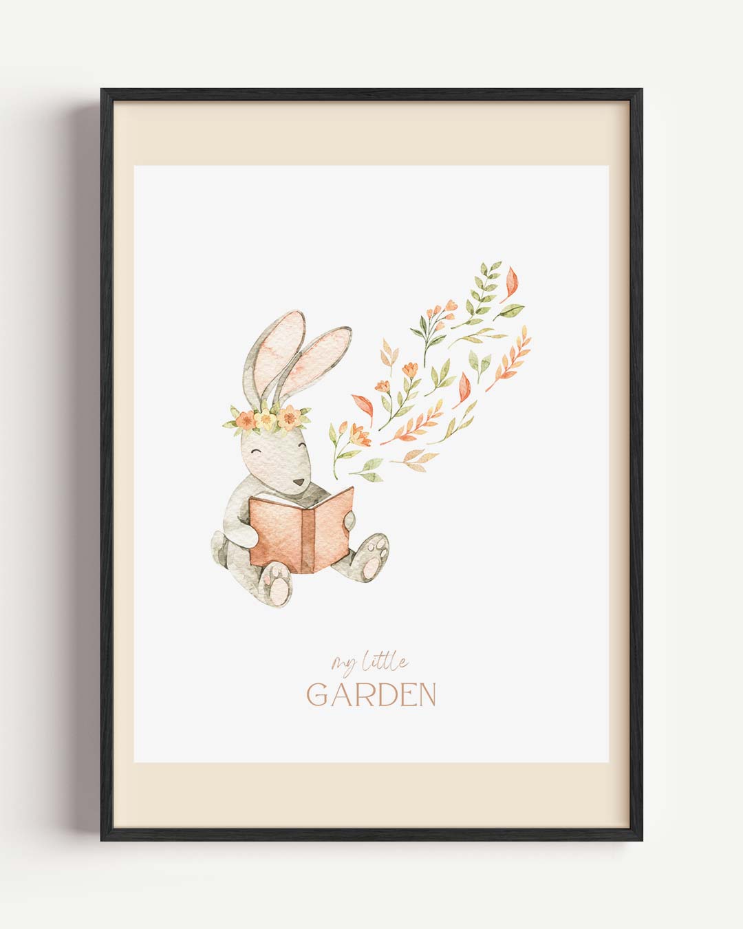 Leesplezier in de Tuin – kids portret poster als wanddecoratie