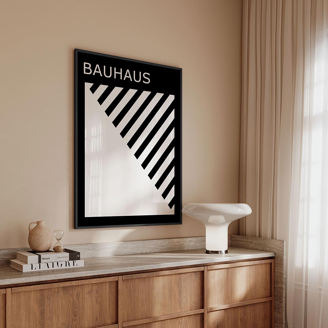  – geometrische Bauhaus poster in staand formaat