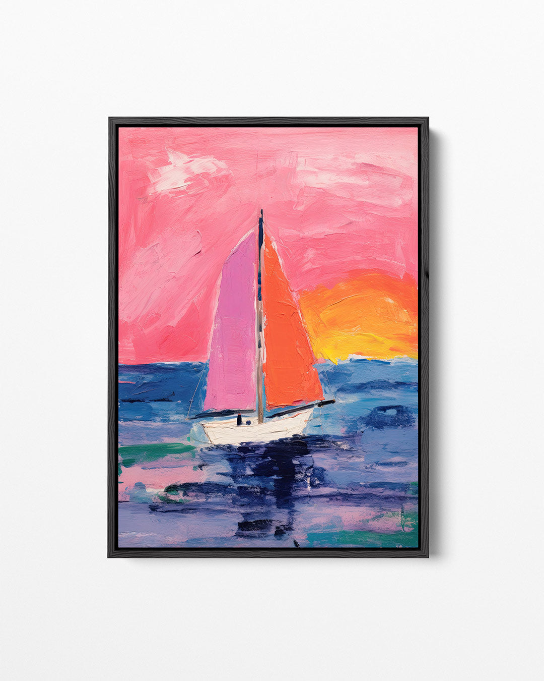 Zomerse zeilboot – staand wanddecoratie kunstwerk
