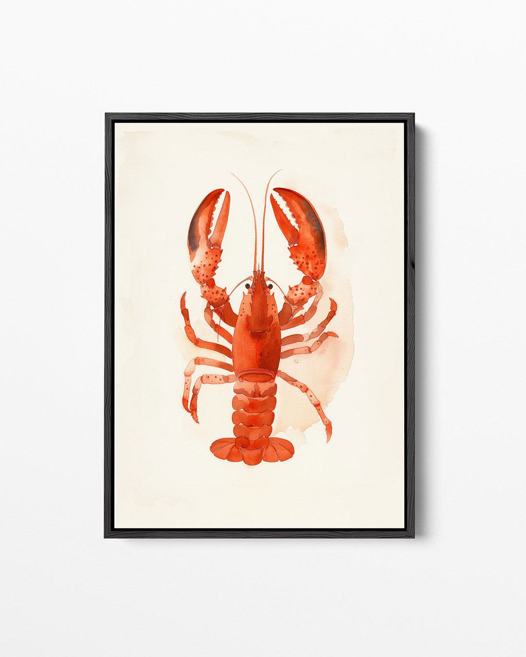 Rode kreeft illustratie – staand wanddecoratie kunstwerk