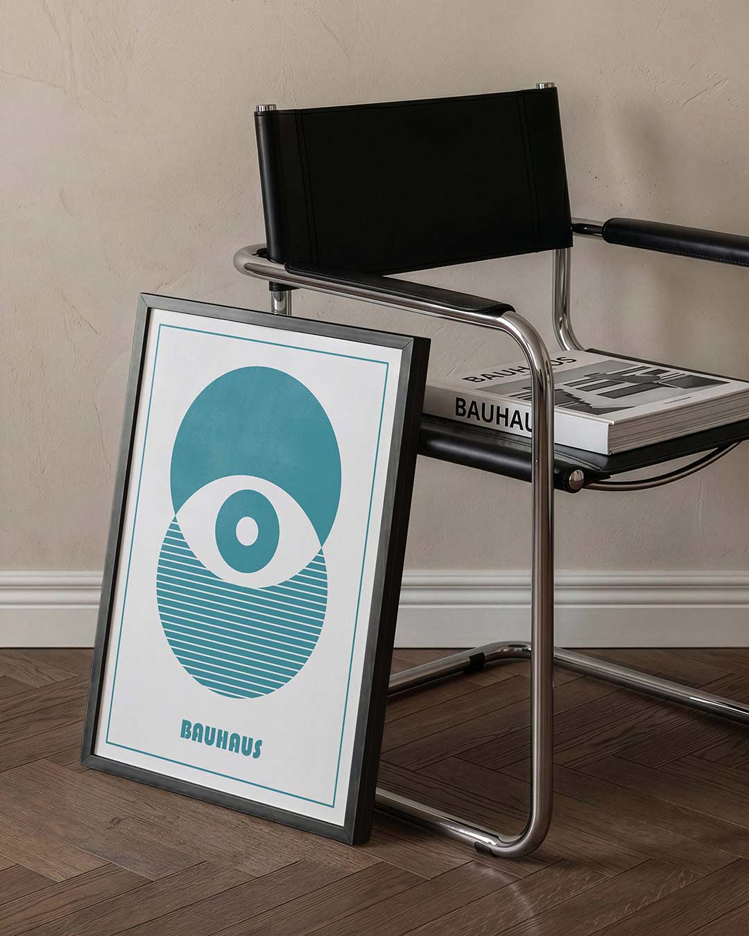 Cirkelstructuur – staande Bauhaus poster voor aan de muur