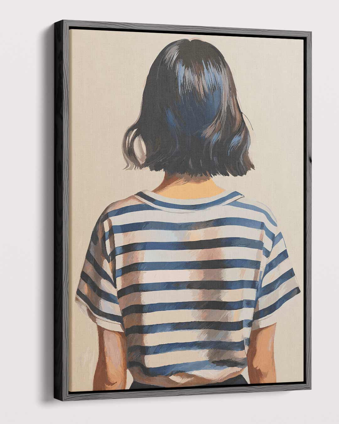 Strepen en Stille Reflectie – dibond kunstwerk als wanddecoratie