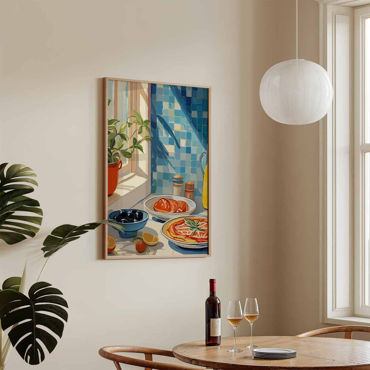 Mediterrane Keuken Charme – keukenposter in staand formaat