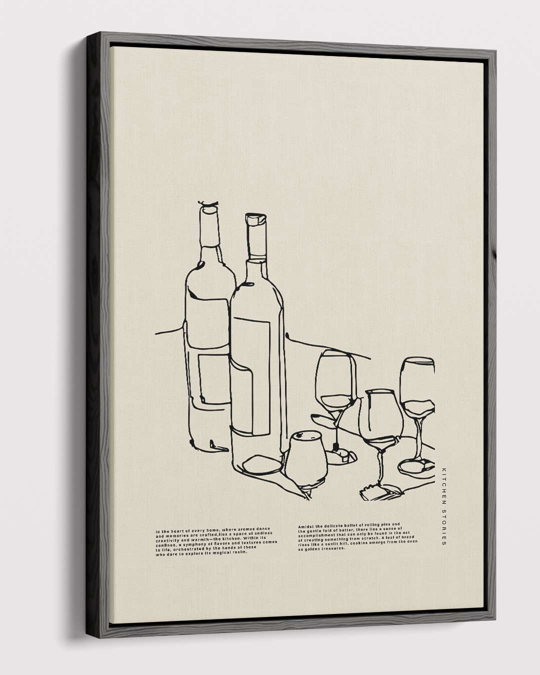 Keukenverhalen: Wijn en Gezelligheid – dibond kunstwerk als wanddecoratie