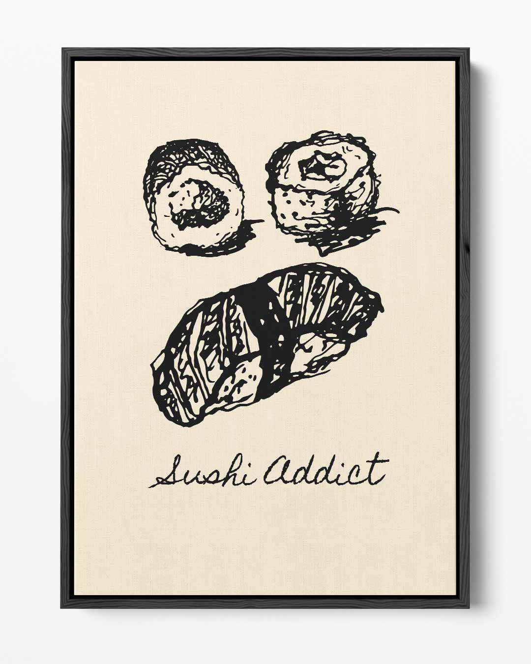 Sushi Addict Illustratie – portret kunstwerk als wanddecoratie