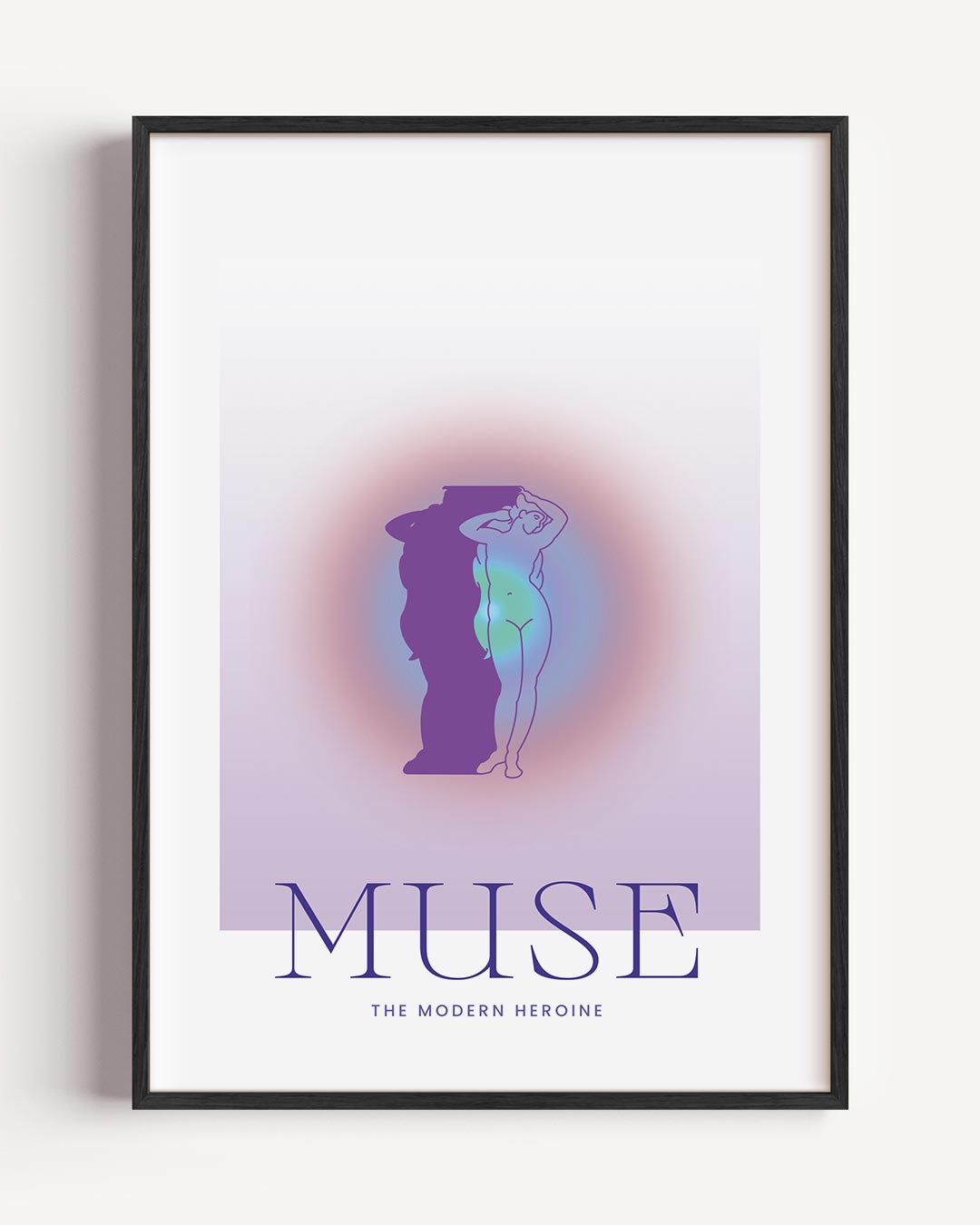 Muse: De Moderne Heldin – mindfulness portret poster als wanddecoratie
