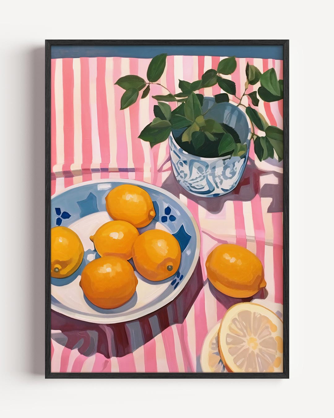 Zomers Tafereel met Citroenen – keuken portret poster als wanddecoratie