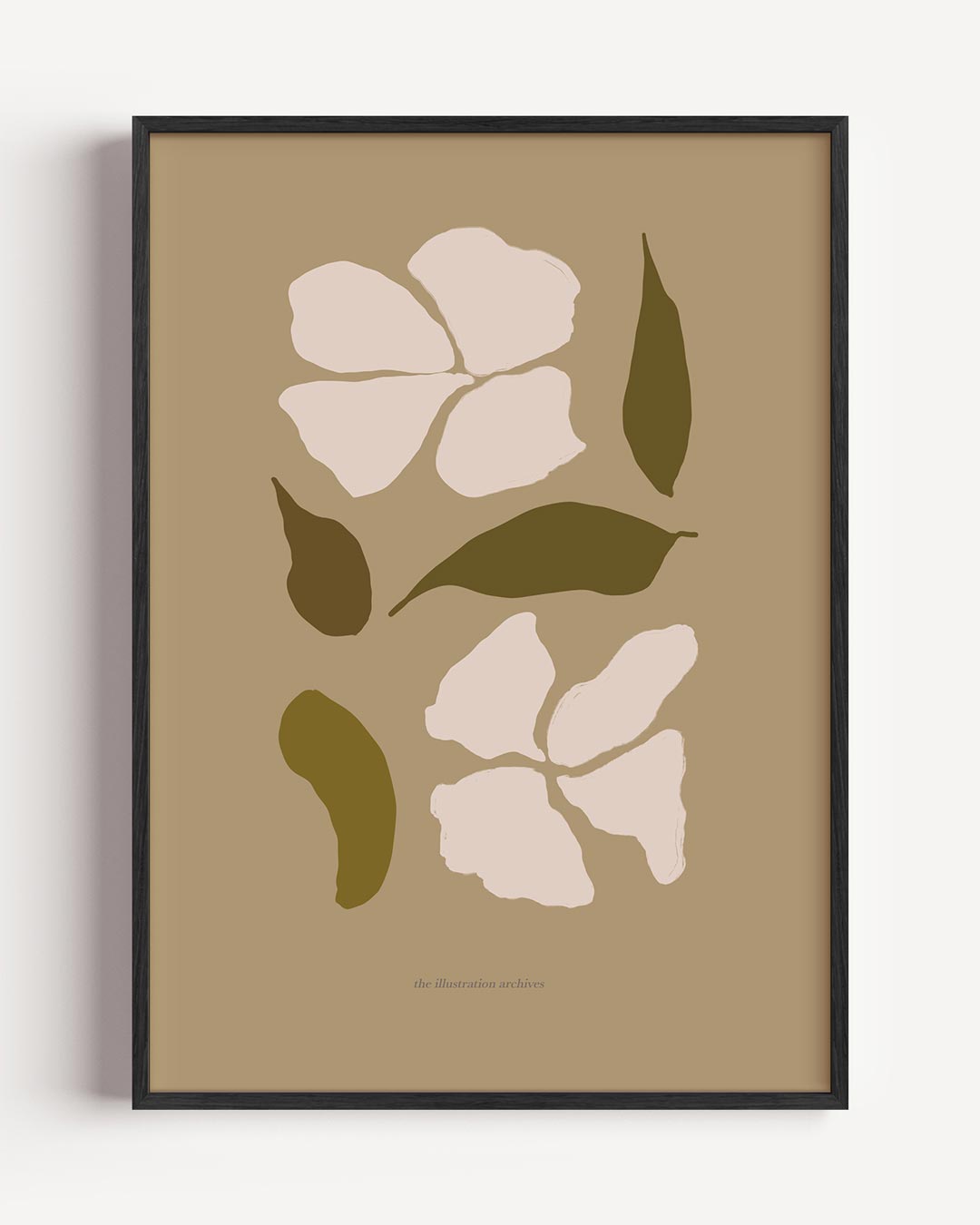 Botanische Bladeren Kunstprint – kleurrijke abstracte portret poster als wanddecoratie