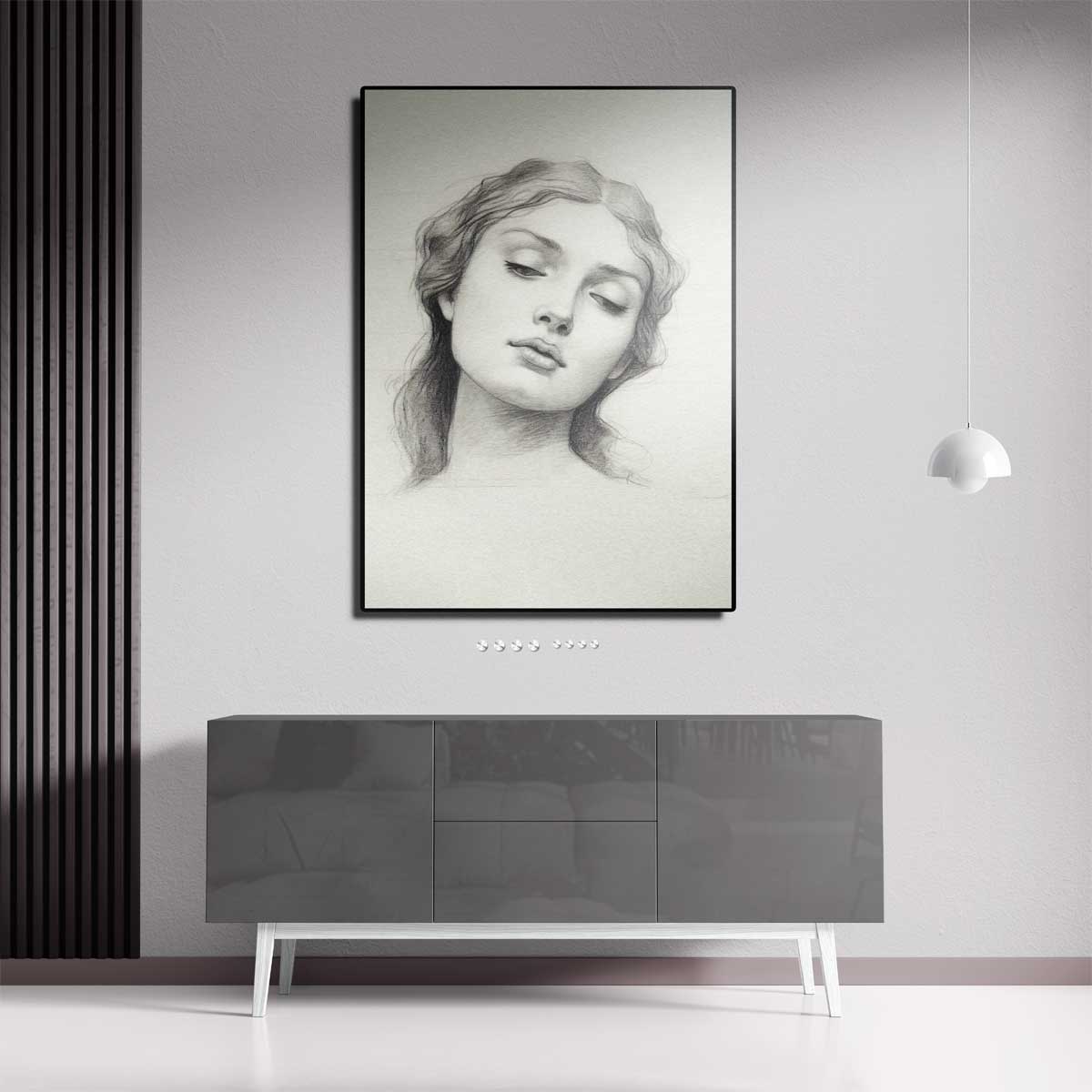 Tijdloze Elegantie – staande wandkunst voor woonkamer of interieur