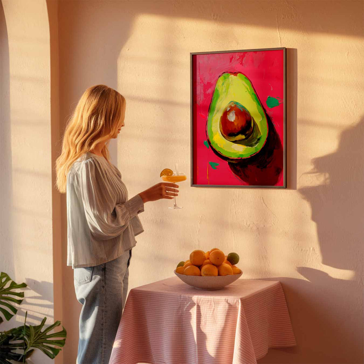 Avocado Art – keuken poster als sfeervolle staande wanddecoratie