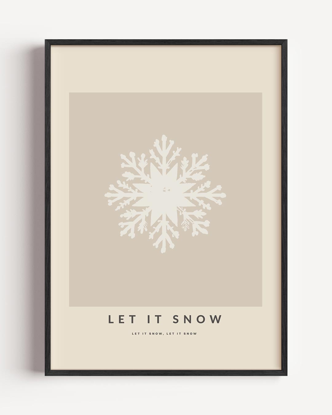 Winterse Sneeuwvlok – kerst portret poster als wanddecoratie