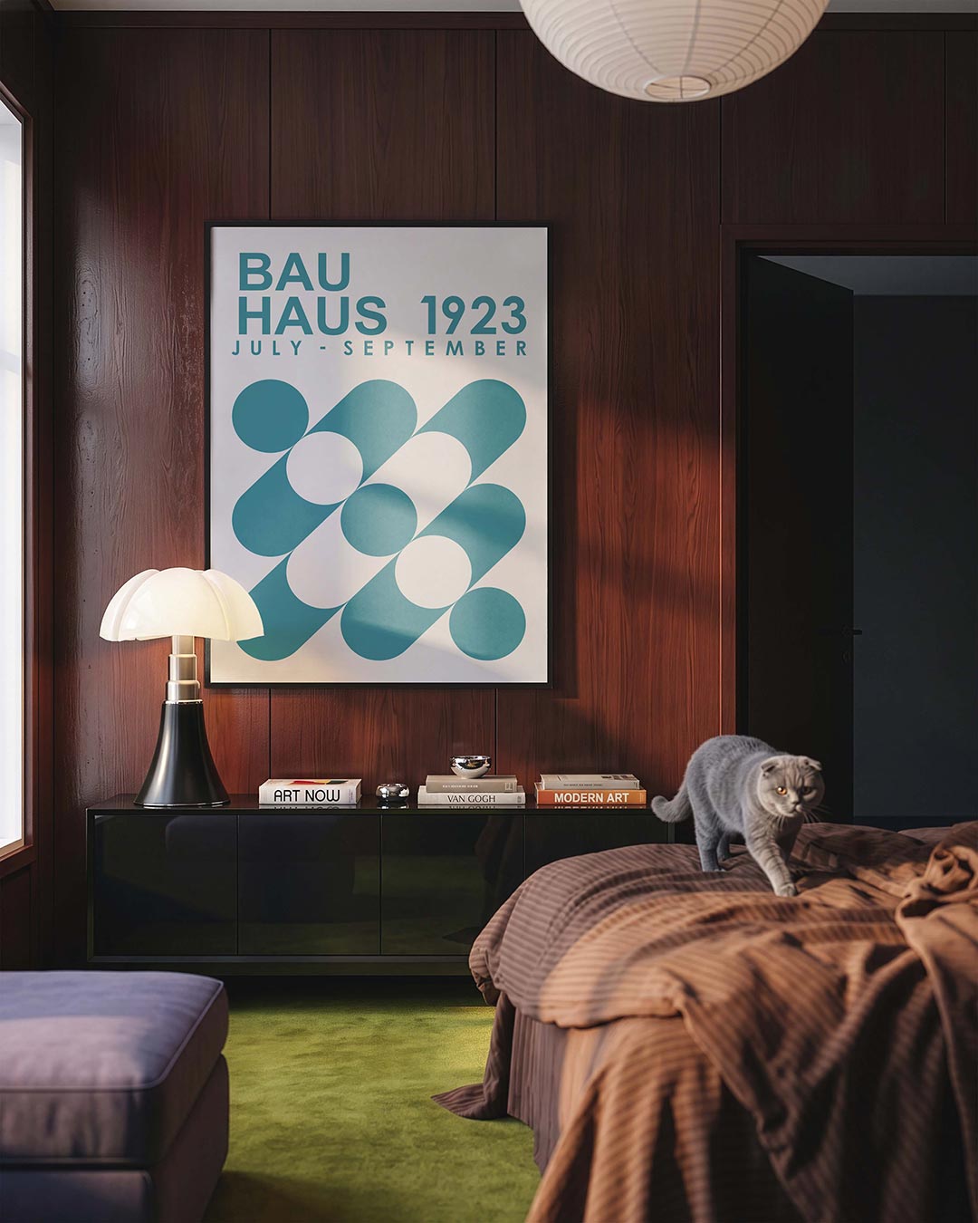 Vormen en vlakken – geometrische Bauhaus poster in staand formaat