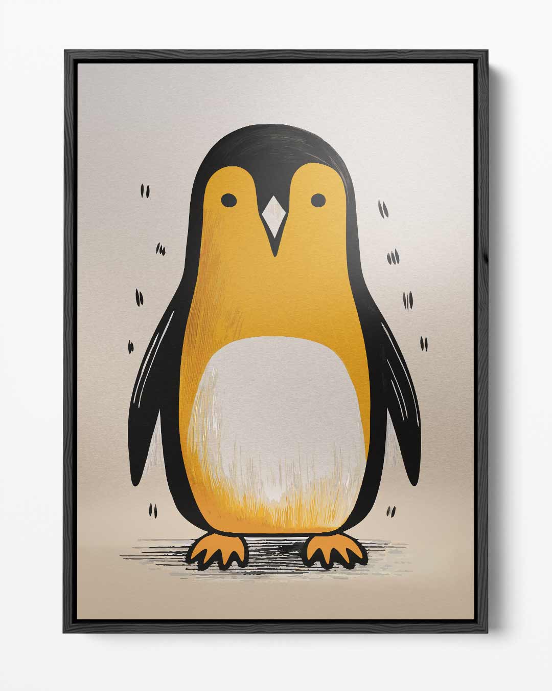 Schattige Pinguïn Illustratie – portret kunstwerk als wanddecoratie