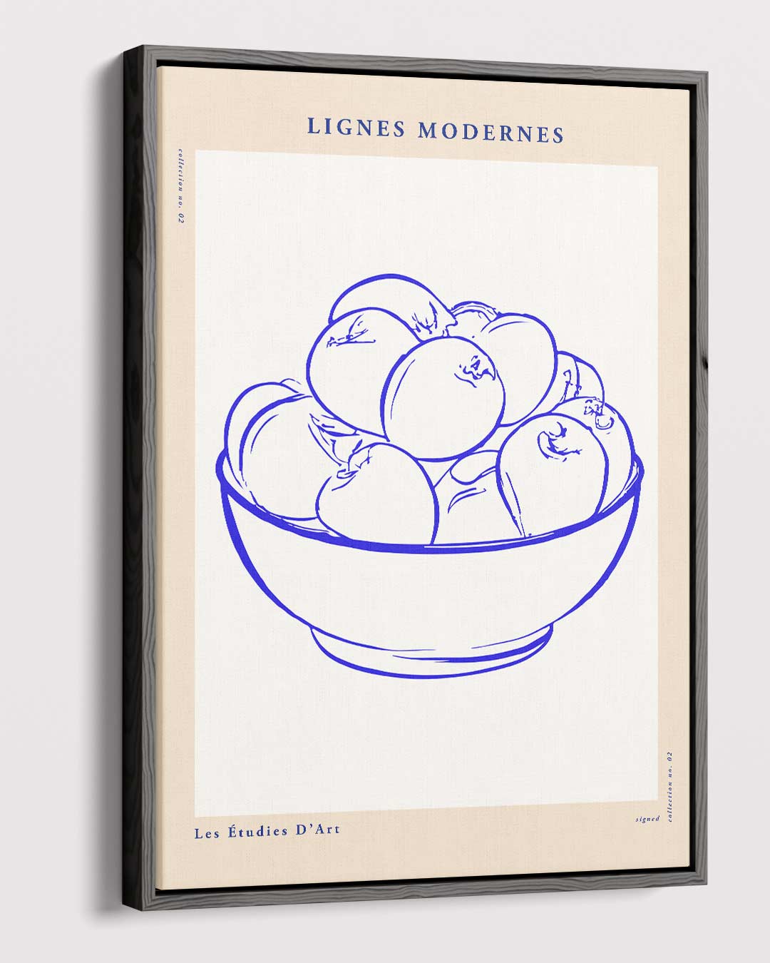 Moderne Lijnen: Stilleven met Appels – canvas wanddecoratie in portret formaat