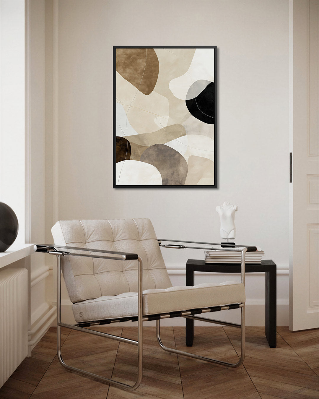 Organische vormen compositie – kunstwerk als stijlvolle wanddecoratie
