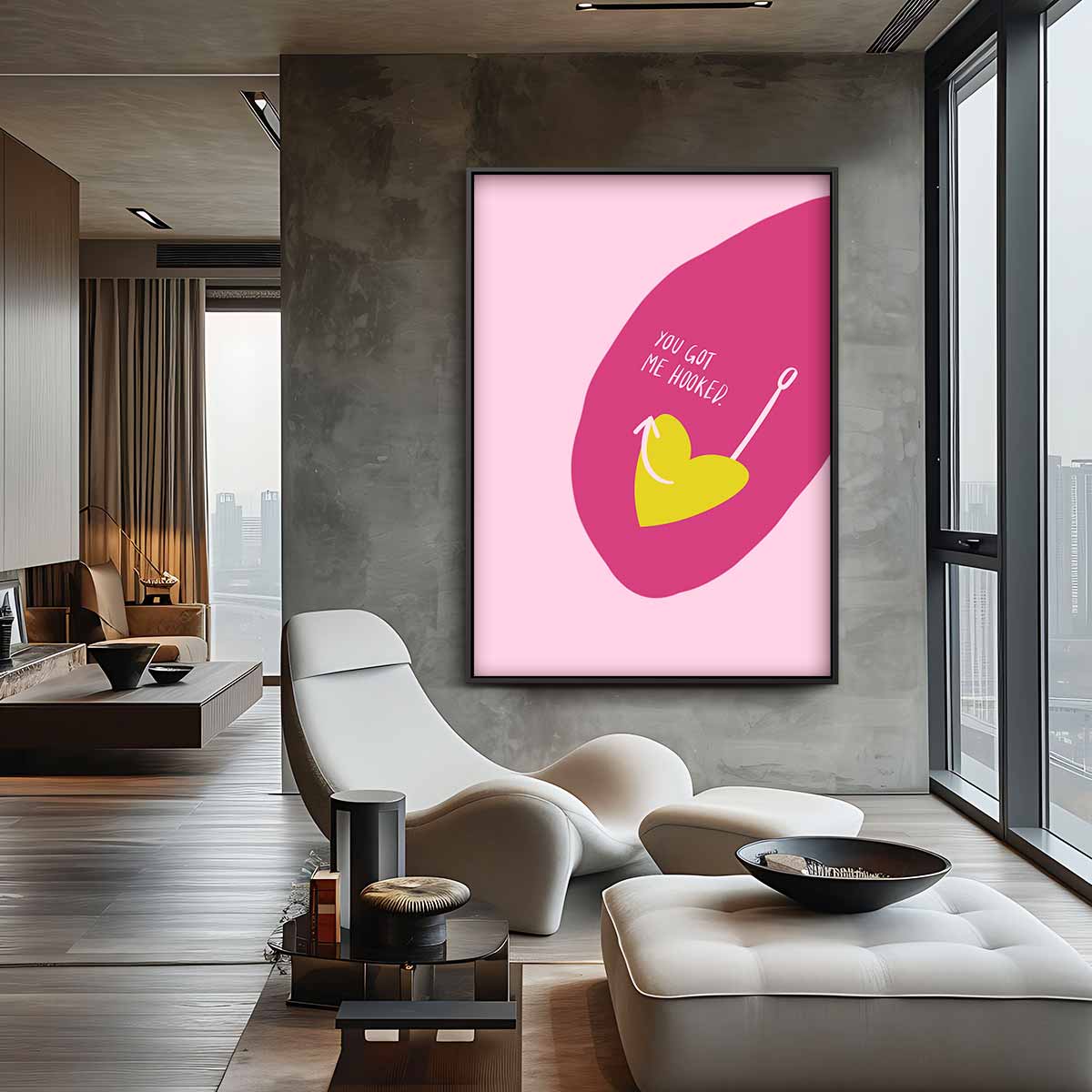 Hartenhaak Liefde – staande wandkunst voor woonkamer of interieur