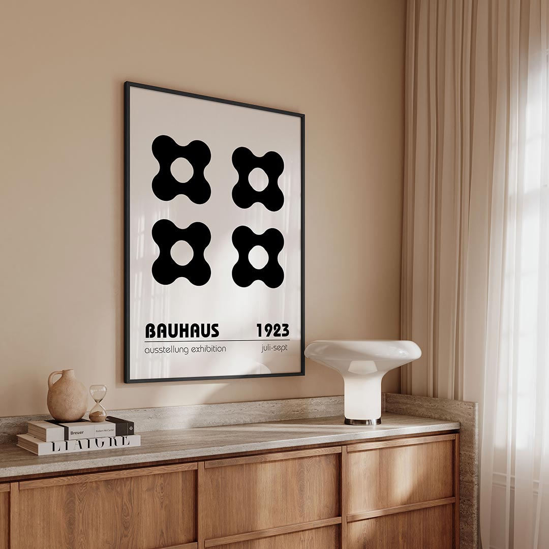  – geometrische Bauhaus poster in staand formaat