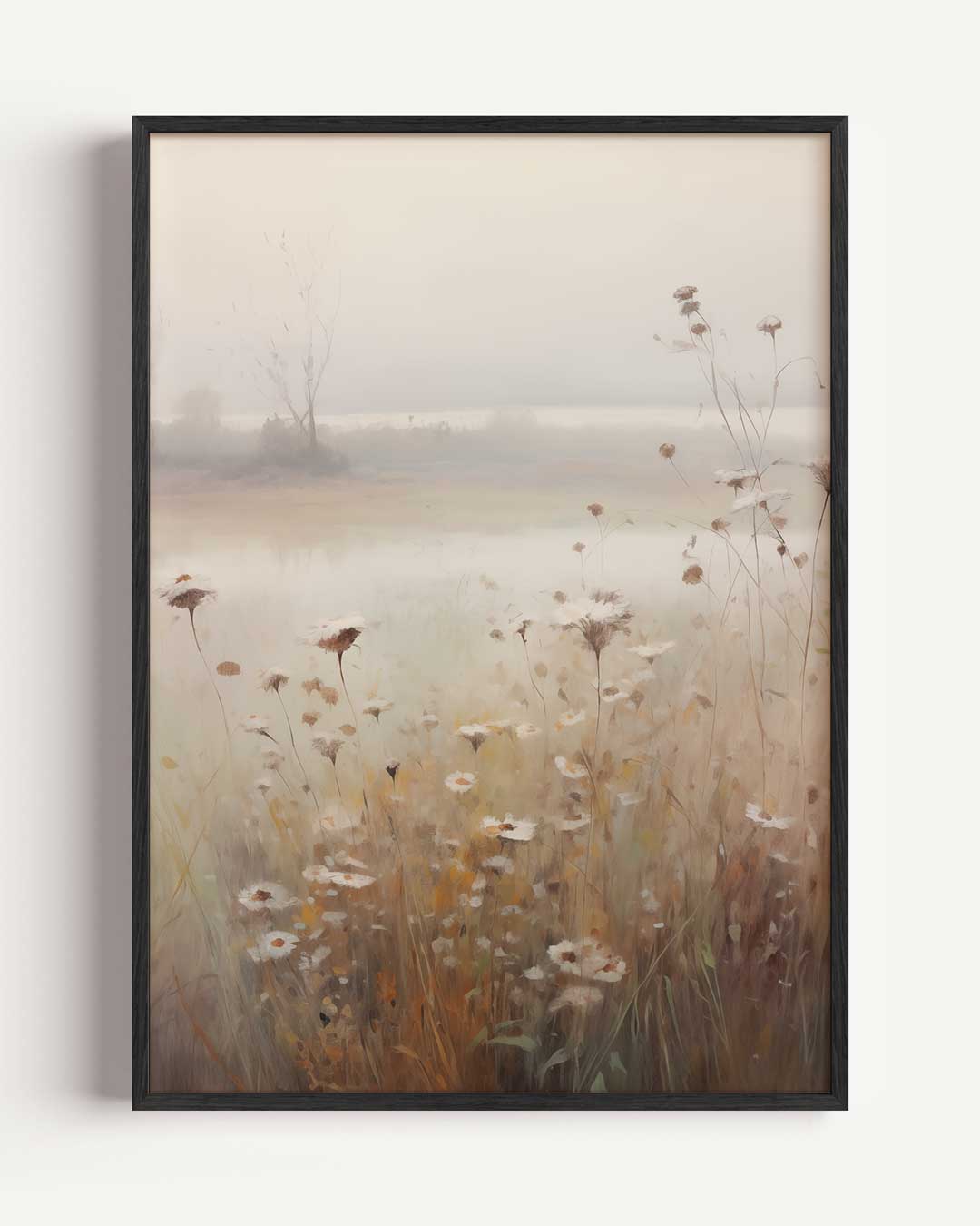 Dromerige Bloemenweide – natuur en stad portret poster als wanddecoratie