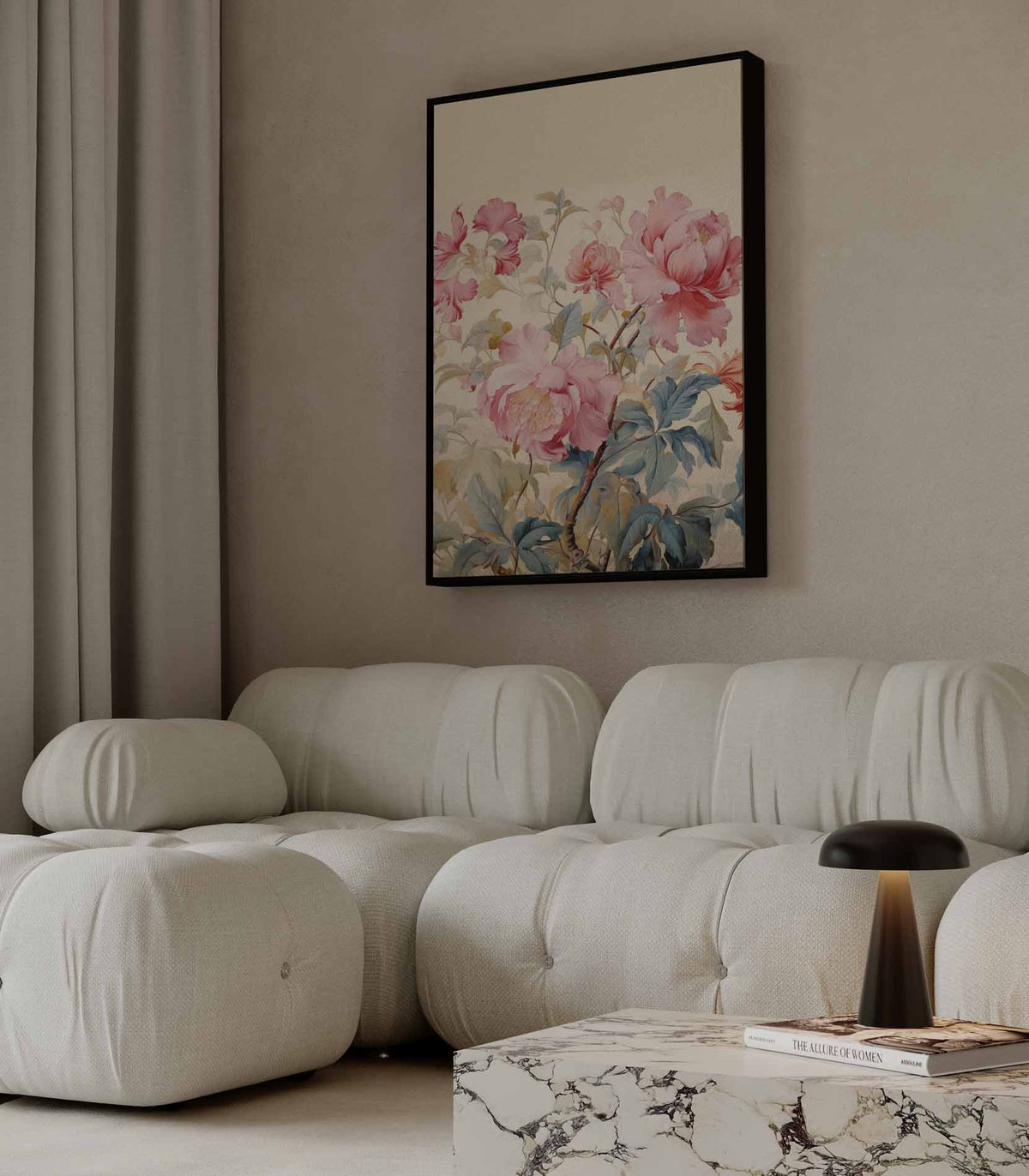 Bloemenpracht op Behang – dibond wanddecoratie in staand formaat