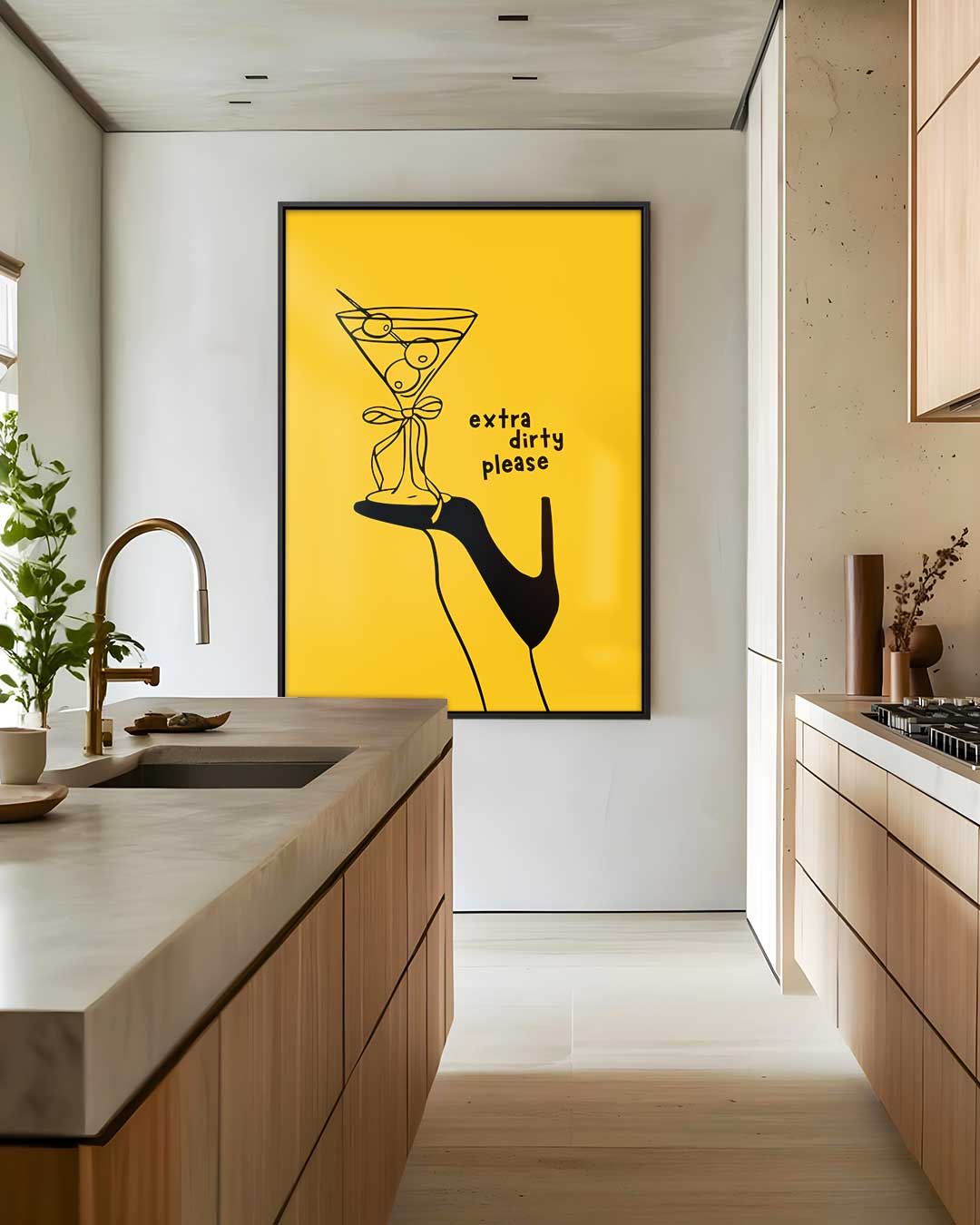 Cocktail Chic – dibond wanddecoratie in staand formaat