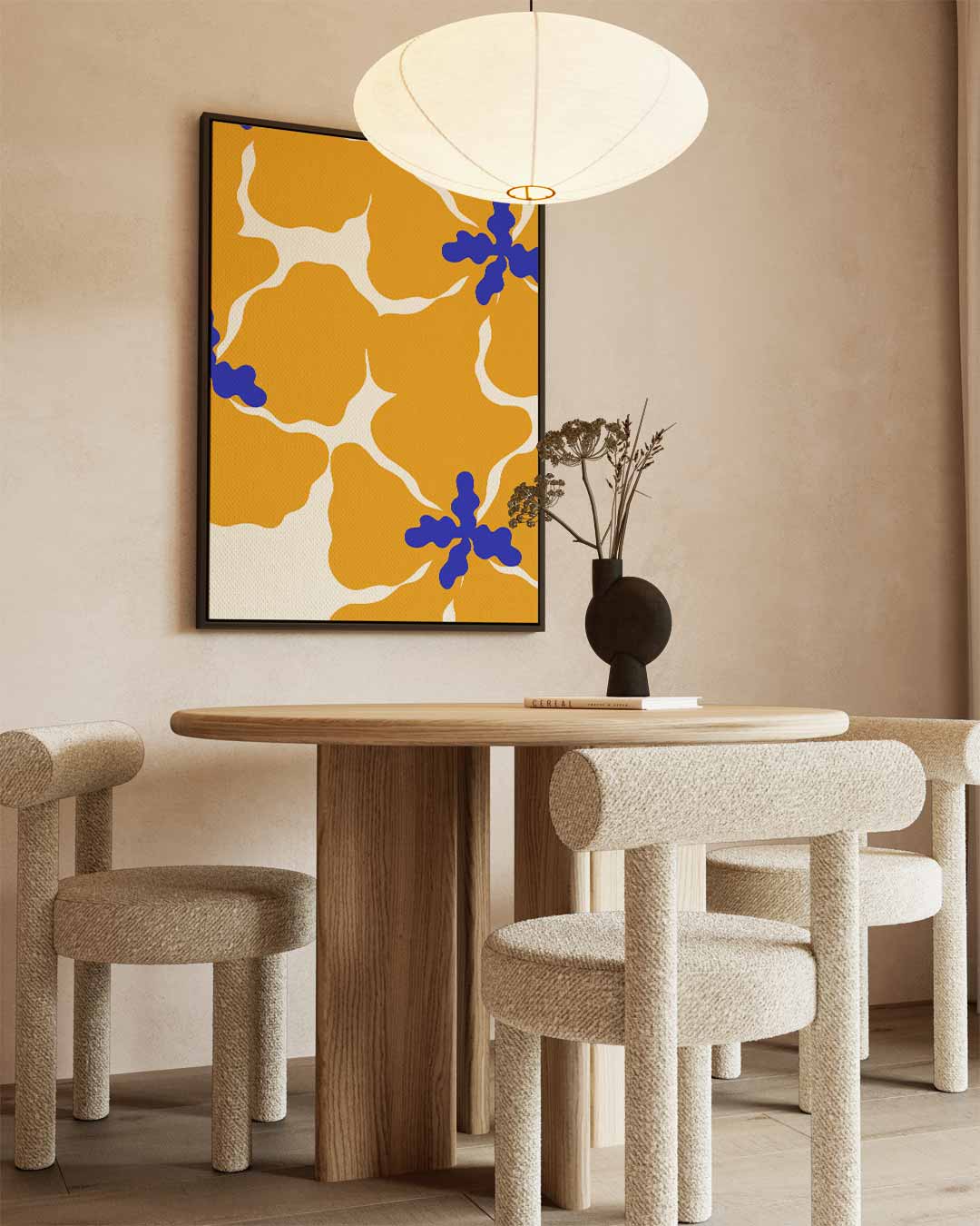 Bloemen van Vreugde – staande wandkunst voor woonkamer of interieur