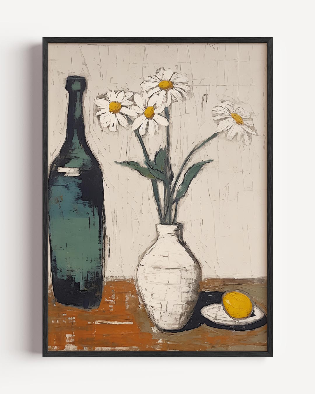 Rustieke Elegantie Bloemenposter – abstracte portret poster als wanddecoratie