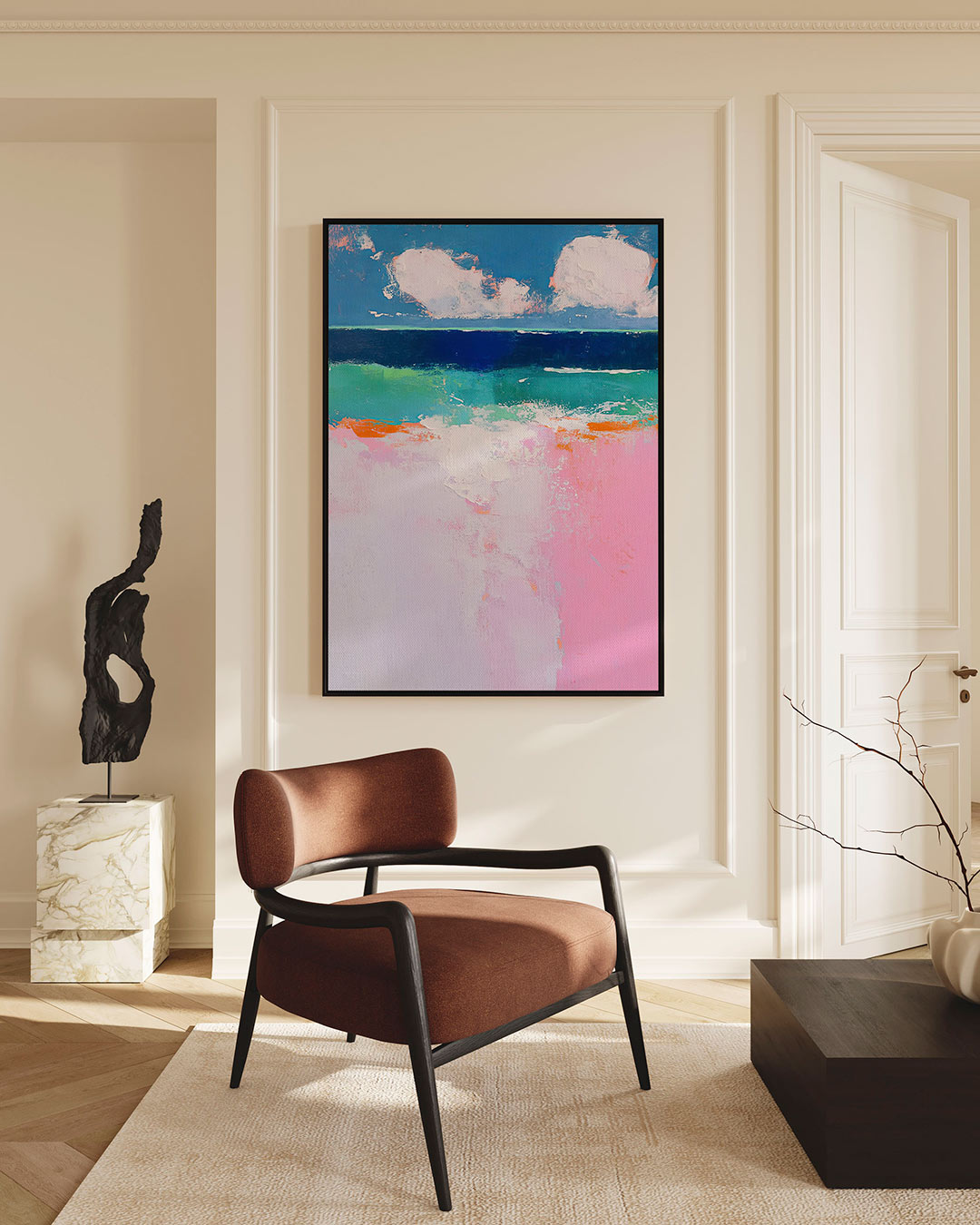 Kleurrijke horizon – staande wanddecoratie
