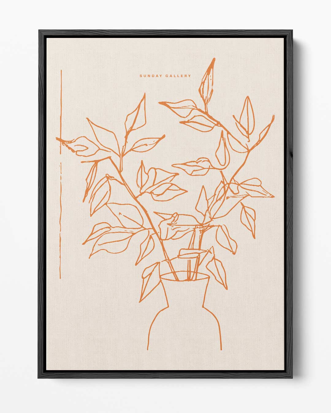 Lijntekening Bloemenvazen – portret kunstwerk als wanddecoratie