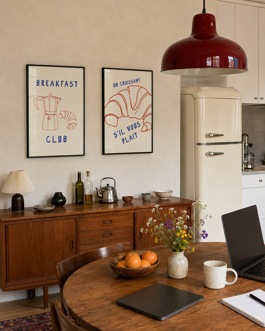Ontbijt illustratie Posterset
