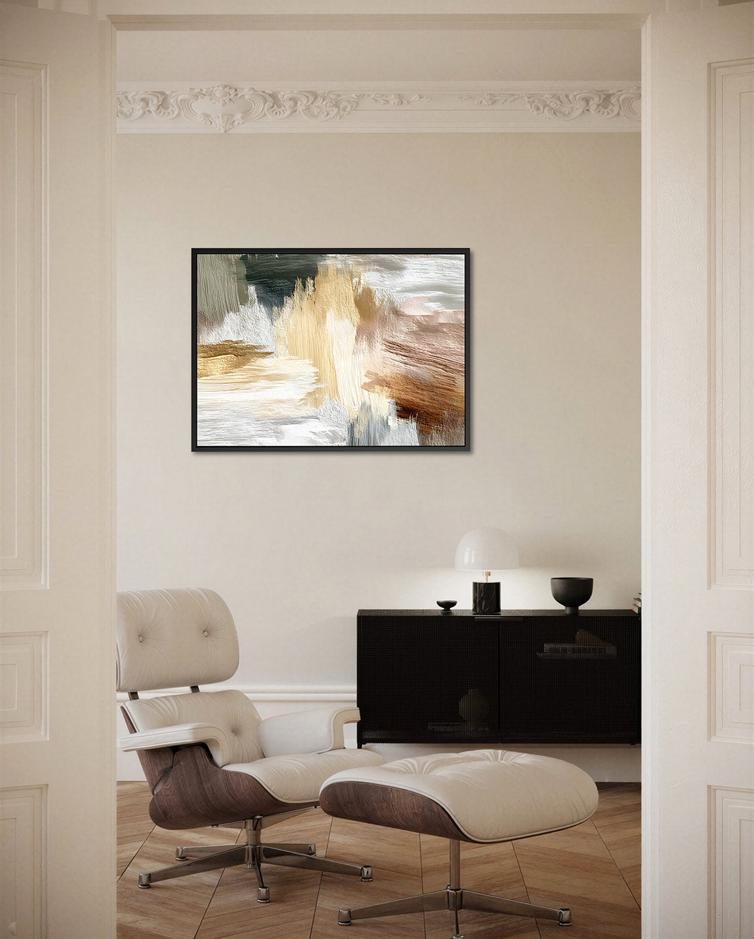 Abstracte – liggende wanddecoratie