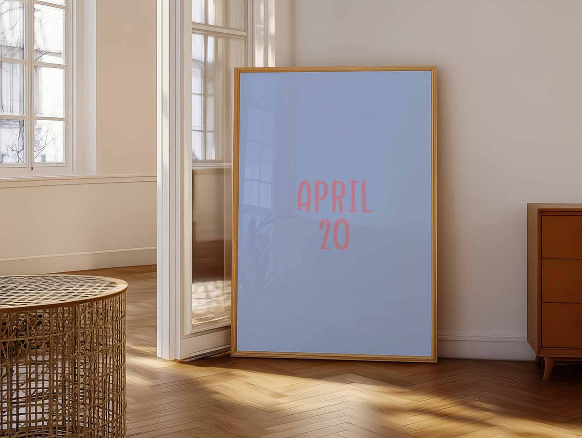 Stijlvolle April – vrolijke paasillustratie als portret poster