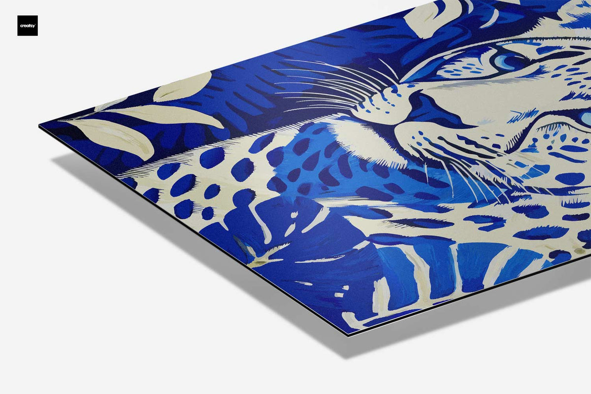 Opera d'arte Leopardo della giungla blu