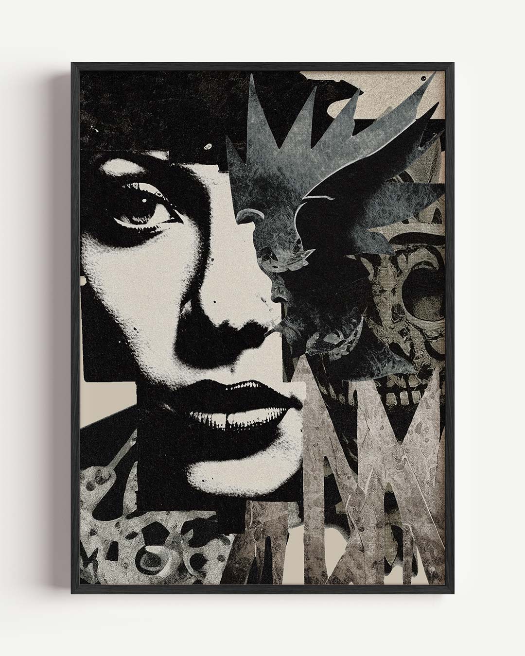 Mystieke Poster  Vrouwelijk Portret – abstracte portret poster als wanddecoratie