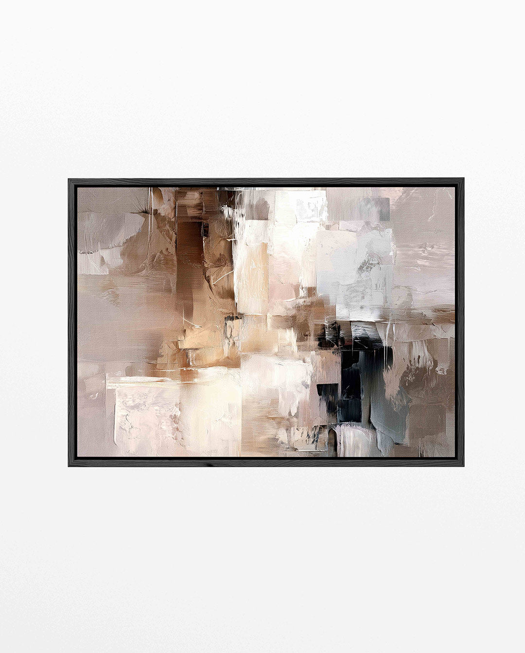 Gelaagde structuren – liggend abstract kunstwerk