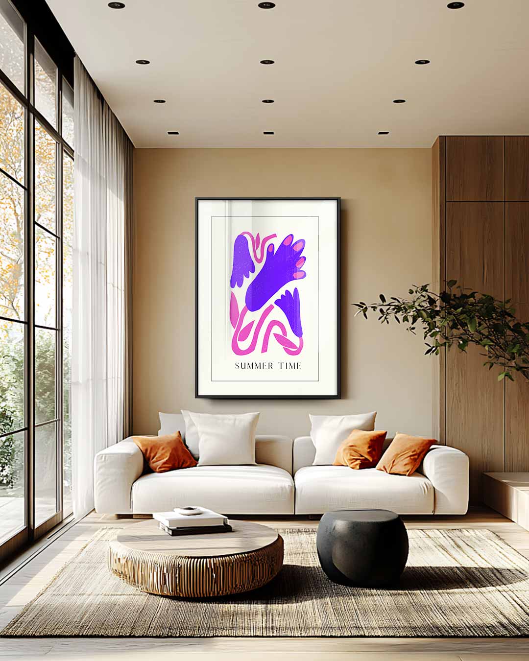 Zomer Tijd Print – staand kunstwerk voor modern interieur