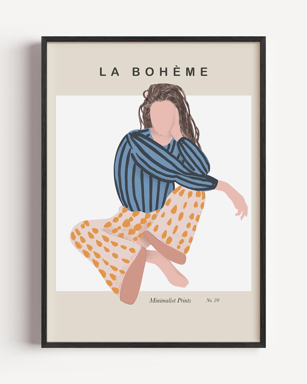 La Bohème Minimalistische – boheme portret poster als wanddecoratie